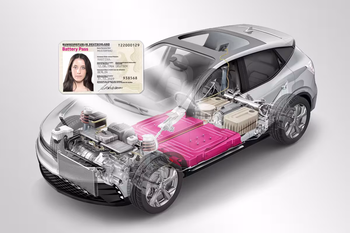 Deutsche Telekom Premieres Digital Battery Passport at IZB Wolfsburg