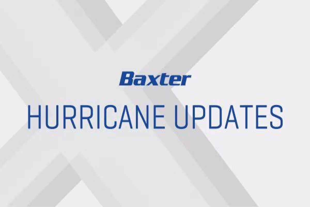 Baxter Provides Update on North Cove Facility Recovery Following Hurricane Helene