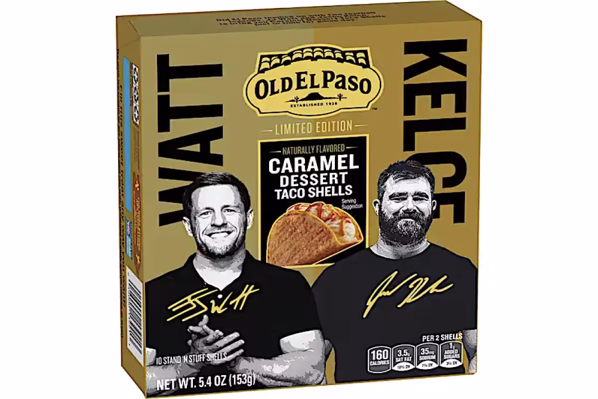 Old El Paso™ Scores Big with New Caramel Dessert Taco Shells, Featuring Football Legends J.J. Watt and Jason Kelce