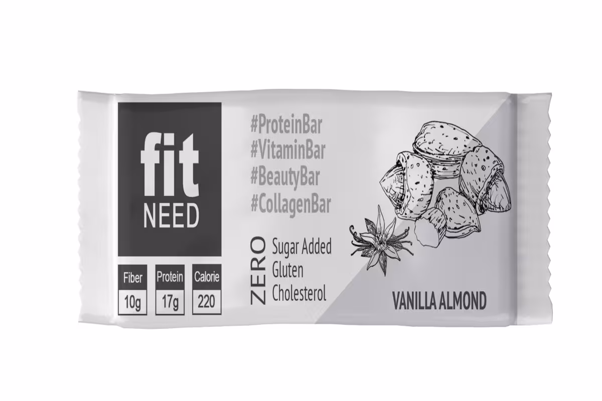  FitNEED Vanilla Almond Beauty Protein Bar
