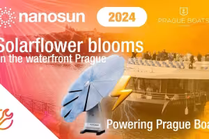 nanosun Powers Prague's Sustainable Tourism with Solar-Powered Smartflower on Vltava River