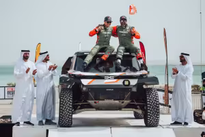 The Dacia Sandriders on Top in Abu Dhabi with Second World Rally-Raid Victory