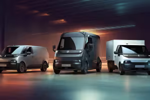 Renault presents a new era in electric LCVs, with Estafette, Goelette and Trafic.