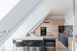Luxury Living Above the City: Inside a Stunning Penthouse Kitchen in Vienna