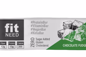 FitNEED Chocolate Fudge Vegan Keto Protein Bar