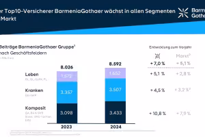 BarmeniaGothaer Emerges as a Top 10 Insurance Provider with Strong Growth Across All Segments