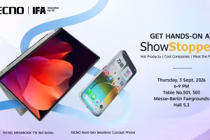 TECNO Debuts Zero-Bezel Concept Phone and Lamborghini Gadgets at IFA