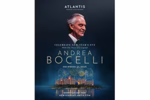 Andrea Bocelli, Alex Warren to Headline Atlantis Bahamas New Year's Weekend
