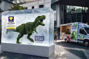 EDEKA Fights Frozen Food Myths with T-Rex Installation in Berlin