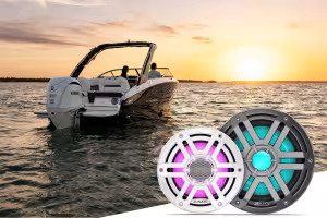 Garmin's New JL Audio M200 Speakers Bring Custom LED Lighting to Boats