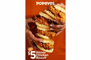 Popeyes Debuts $5 Honey Chicken Biscuit Sandwich Nationwide