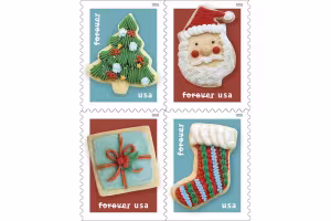 USPS Unveils Christmas Cookies Forever Stamps Nationwide