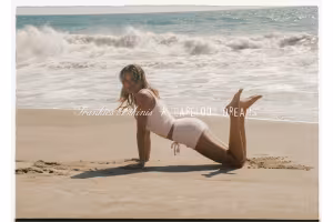 Frankies Bikinis and Barefoot Dreams Drop a Cozy Beach Collection