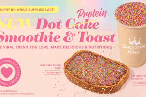 Smoothie King Turns Viral Dot Cake Into a Protein Smoothie and Toast