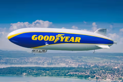 Goodyear Blimp Delights Le Mans Fans During 100th Anniversary Tour