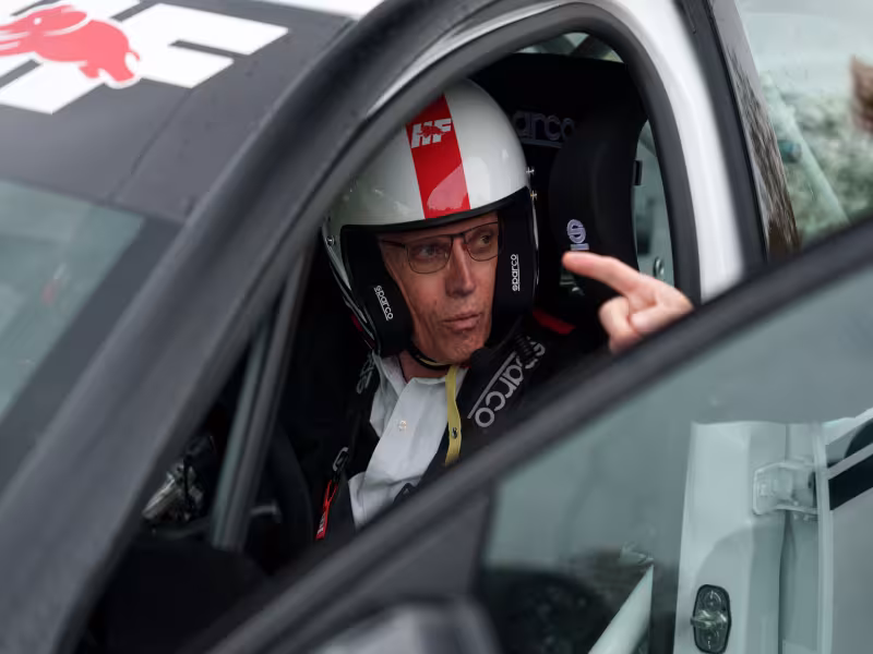 Carlos Tavares Drives the New Lancia Ypsilon Rally4 HF at Balocco