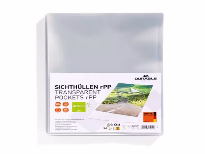 DURABLE Takes Another Important Step Towards a Greener Office with New Recycled Plastic Sleeves and Folders