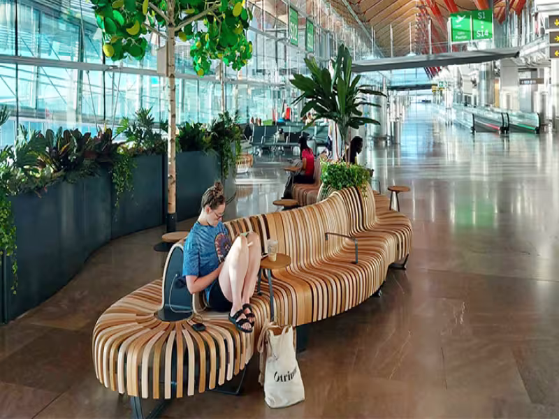 Title: Redefining Airport Experience: Green Furniture Concept Focuses on Connection and Sustainability
