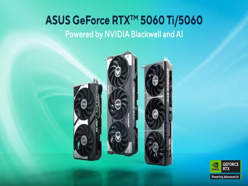 ASUS Launches Next-Gen GeForce RTX 5060 and 5060 Ti Graphics Cards Powered by NVIDIA Blackwell