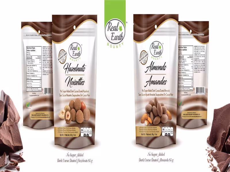 All Natural, Gluten Free, Non GMO Dark, Milk & White Chocolate Coated Canadian Berries, Fruits and Nuts.