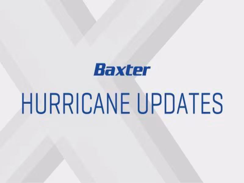 Baxter Provides Update on North Cove Facility Recovery Following Hurricane Helene