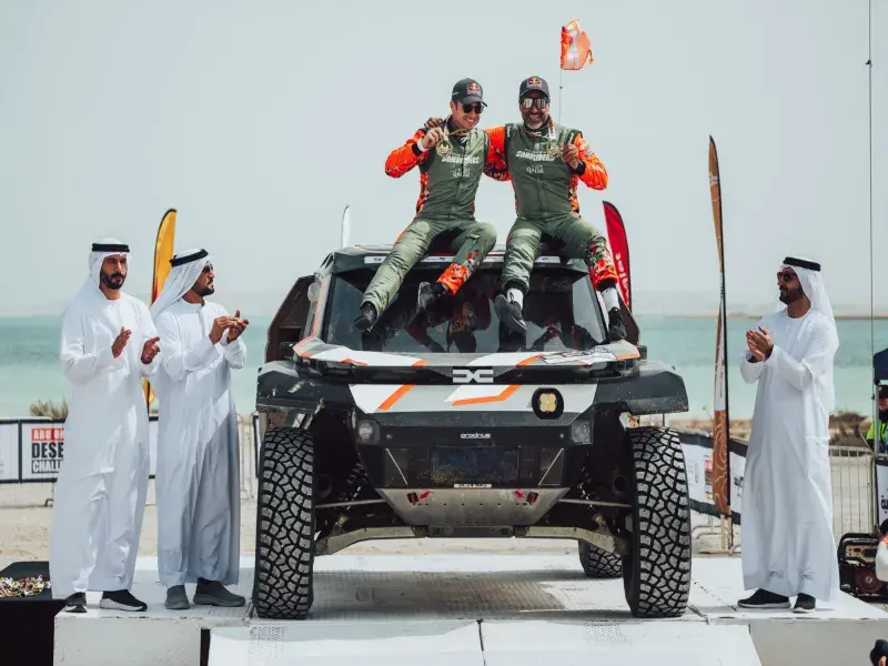 The Dacia Sandriders on Top in Abu Dhabi with Second World Rally-Raid Victory