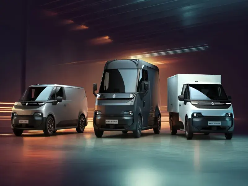 Renault presents a new era in electric LCVs, with Estafette, Goelette and Trafic.