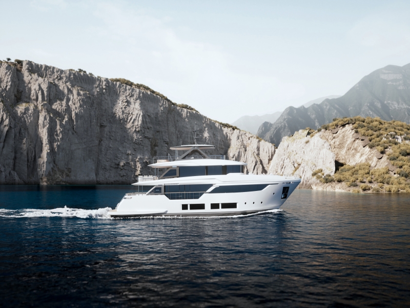 Custom Line Navetta 35 Promises “Wide Open” Cruising Comfort—With Light-Filled Spaces That Feel Like a Seaside Home