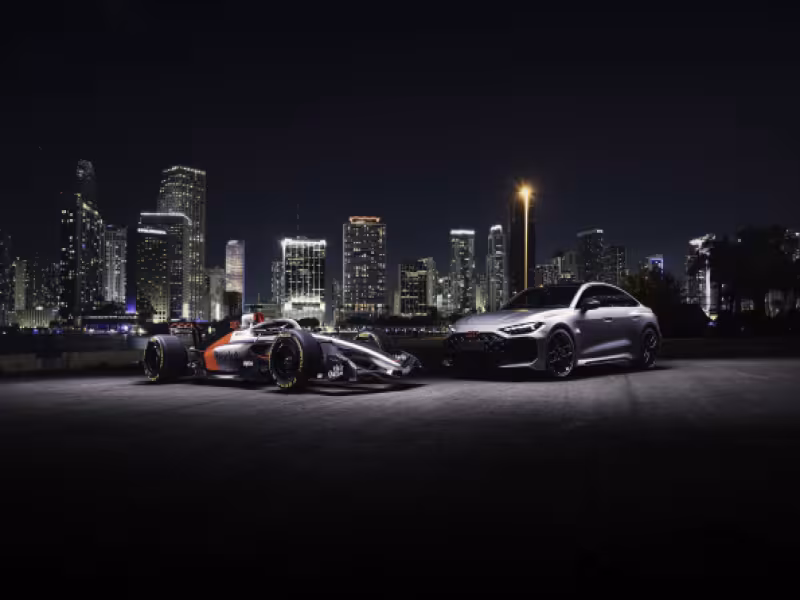 Audi Makes Its US Formula 1 Debut in Miami With the All-New RS 5 as Hot Lap Car