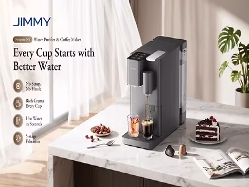 JIMMY Debuts Nespure N9: One Machine for Filtered Water and Espresso