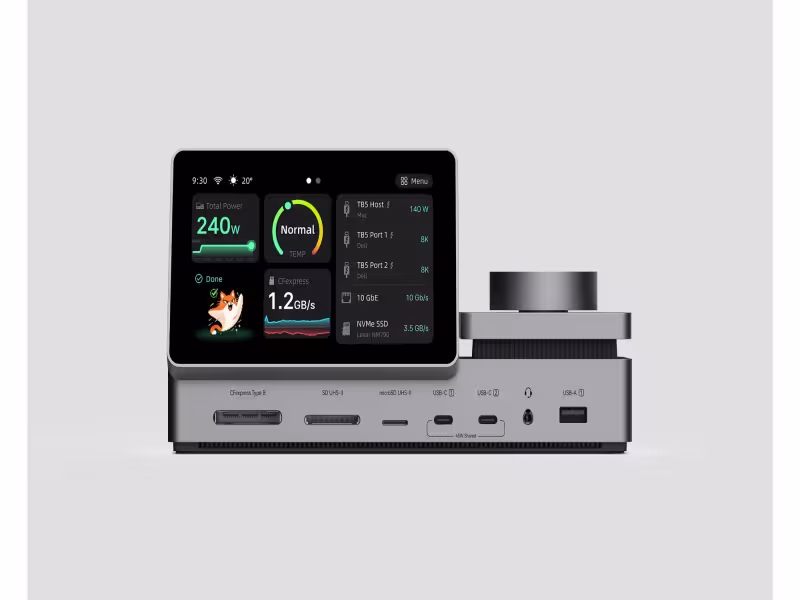 Pexar's New Thunderbolt 5 Dock Has a Built-In Touch Screen