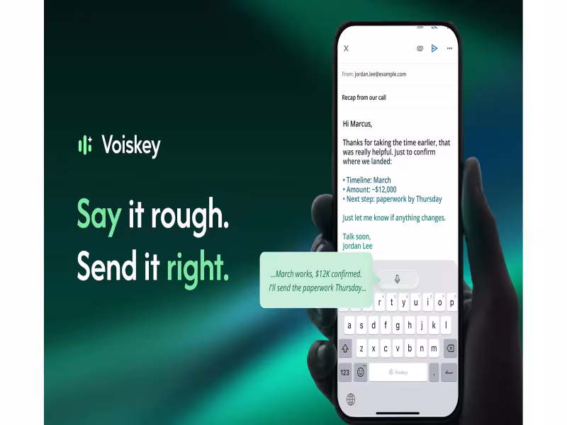 Voiskey Adds Pro Keyboard to Its AI Voice Typing App