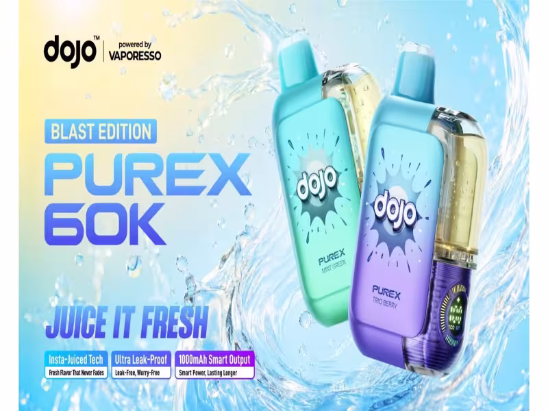DOJO Adds Five 'Blast Edition' Flavors to PUREX 60K Vape Line