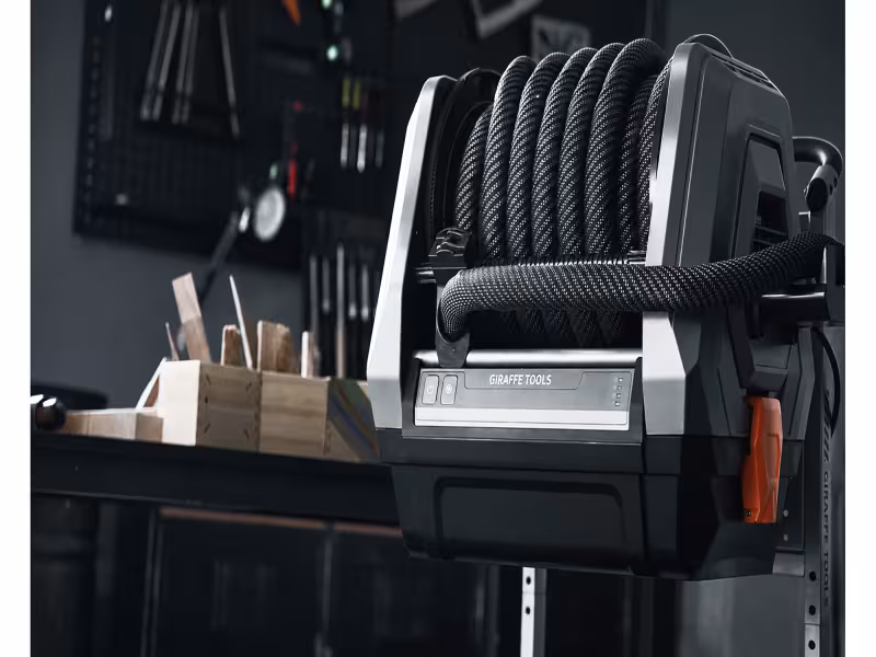 Giraffe Tools' New Wall-Mounted Vacuum Cleans Cars Without Moving the Unit