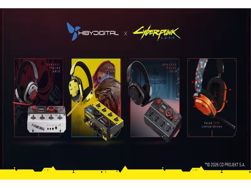HiBy Unveils Cyberpunk 2077 Gaming Headset and Sound Card