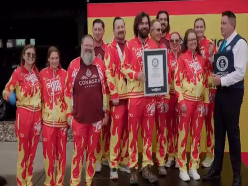 Slim Jim Sets World Record With 429-Foot Meat Stick in Omaha