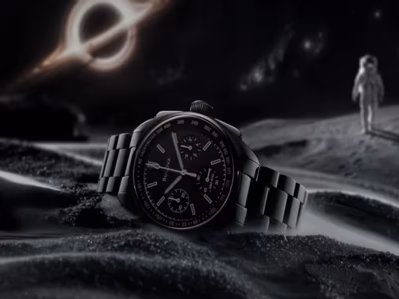 Bulova's New 41mm Lunar Pilot Watch Is Blacker Than a Black Hole