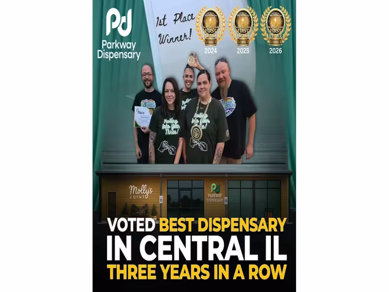 Parkway Dispensary Wins Central Illinois Favorite Award Third Year Running