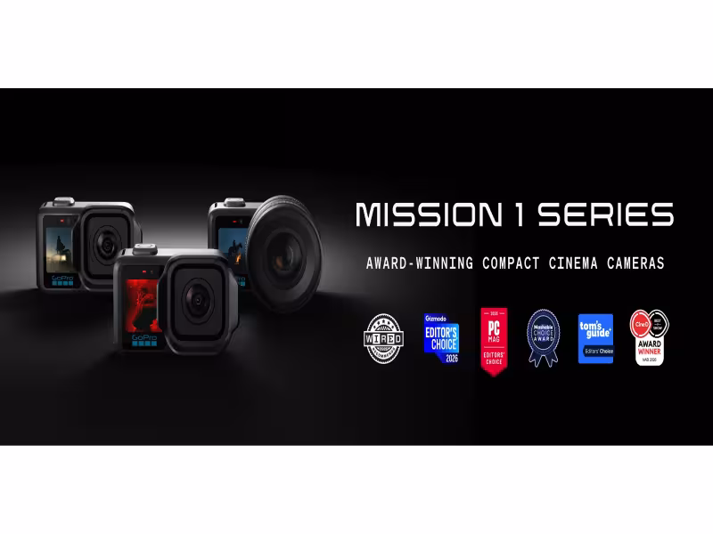 GoPro's MISSION 1 Cameras Sweep 11 Awards from WIRED, PCMag, Engadget