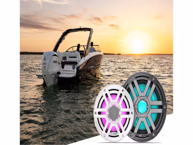 Garmin's New JL Audio M200 Speakers Bring Custom LED Lighting to Boats