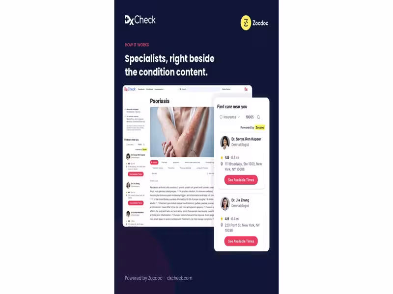 DxCheck Adds Zocdoc Booking So Patients Can Schedule Specialists Instantly