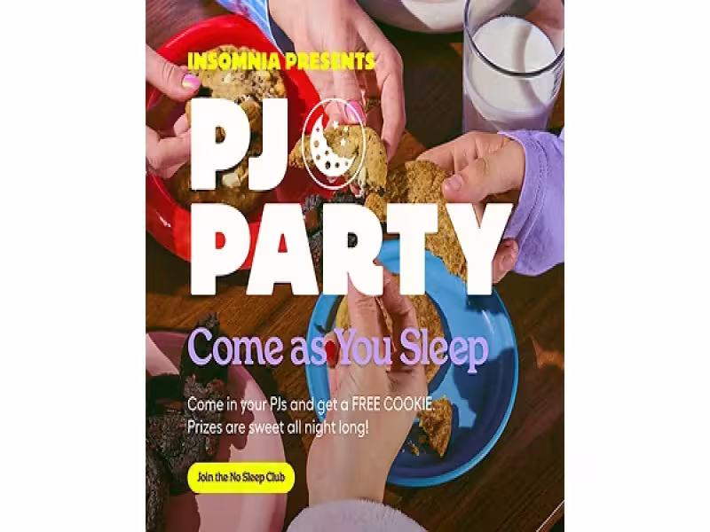 Insomnia Cookies' PJ Party Returns Sept. 15 with Free Cookies for Pajama-Clad Fans