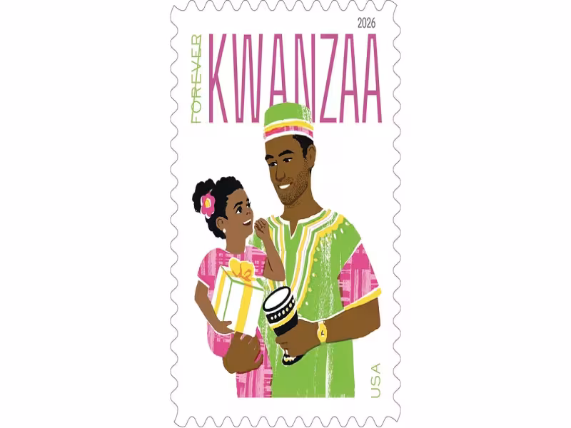 USPS Unveils 11th Kwanzaa Stamp Featuring Father-Daughter Design
