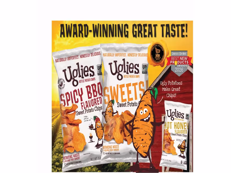 Uglies Kettle Chips' Hot Honey Sweet Potato Chips Win 2026 Award