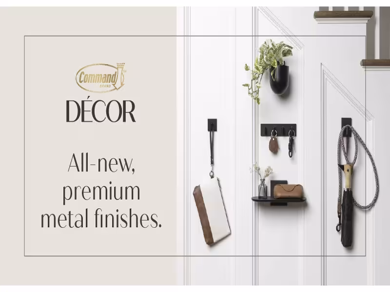 Command Brand Launches Metal DÉCOR Collection for Damage-Free Wall Styling
