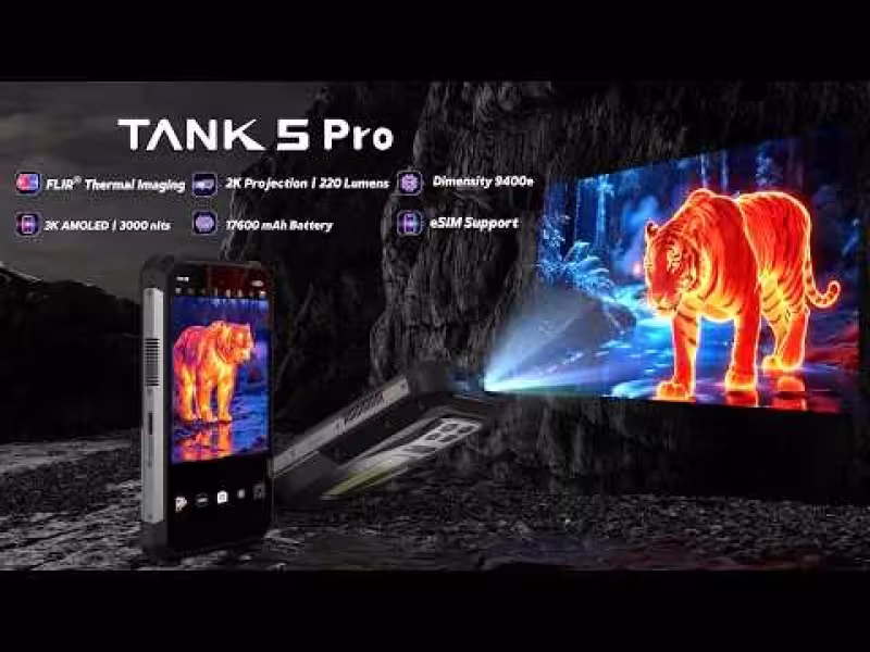 8849's TANK 5 Pro Rugged Phone Packs Thermal Camera and Built-In Projector