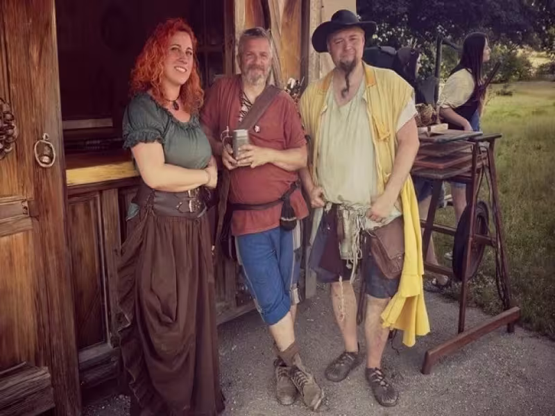 Folk Band Bierschmeichler Plays Right Among the Crowd