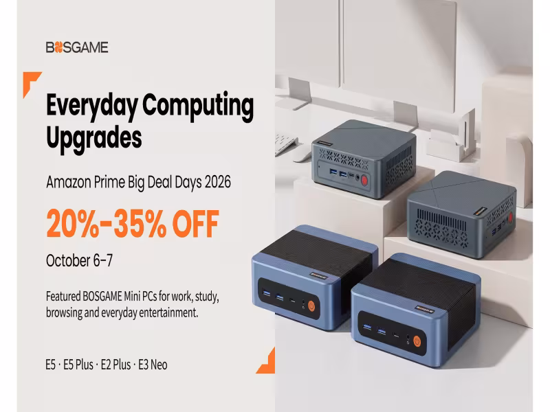 BOSGAME Cuts Mini PC Prices Up to 35% for Amazon Prime Big Deal Days