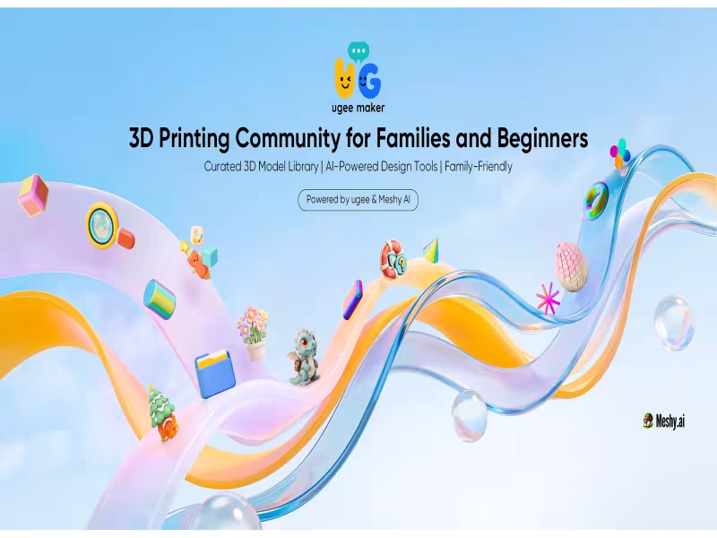 ugee maker Launches Kid-Safe 3D Printing Hub With AI Doodle-to-Model Tool
