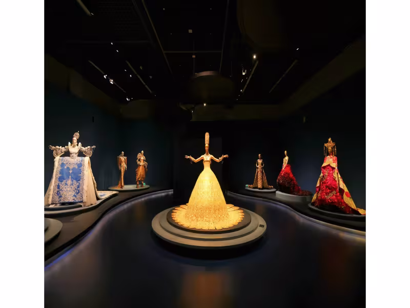 Rihanna's Golden Dragon Gown Goes on Show in Hangzhou
